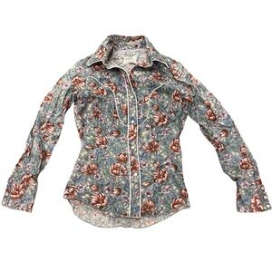 California Ranchwear Floral Snap Button down shirt